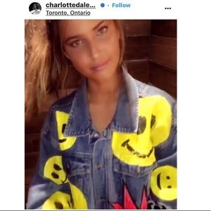 AVAIL. AGAIN 11/22 Hand painted denim jacket